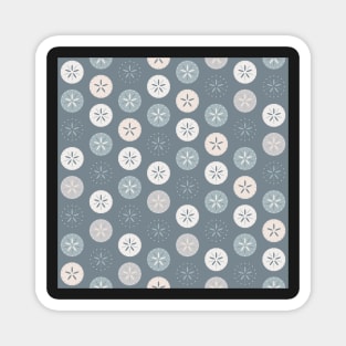 Sand Dollar Dots Ocean Dusk Grey Magnet