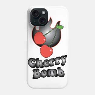 Black Cherry Bomb Flaming Design Phone Case