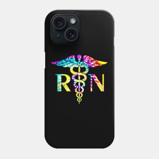 Lovely RN Registered Nurse Tie Dye Phone Case