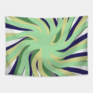 Geometric. vane. green. white. dark-blue. colorful. abstract. Tapestry