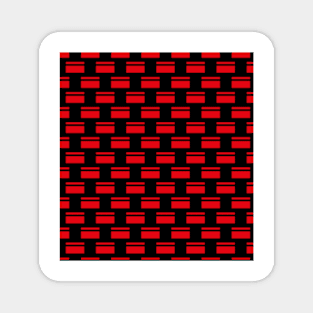 Pattern black red mask decoration Magnet