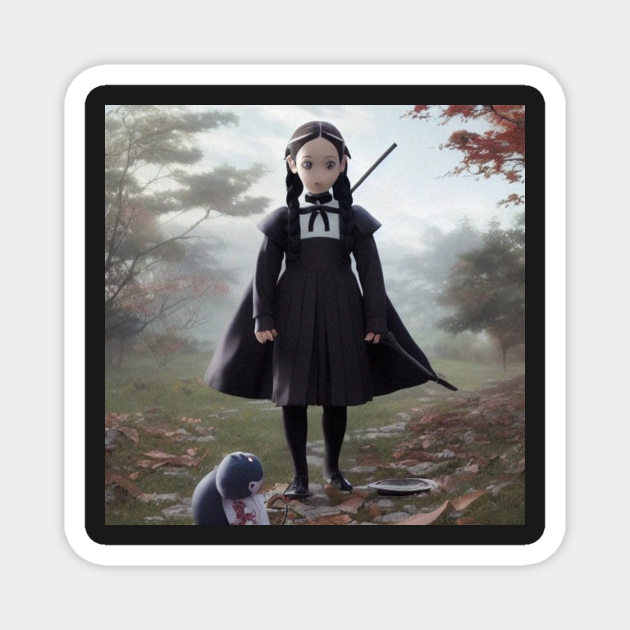 Wednesday Addams 3D animation - Wednesday - Magnet | TeePublic