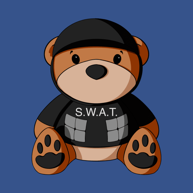 S.W.A.T. Police Teddy Bear by Alisha Ober Designs