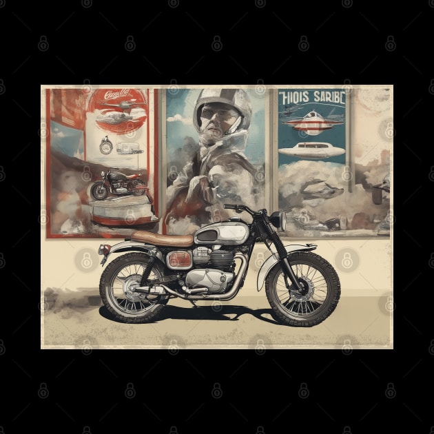 Vintage Scrambler 50s vibe motorcycle by Bikerkulture