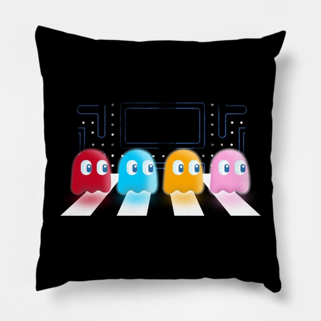 Retro road Pillow by Piercek25