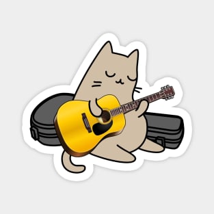 Street Cat performer playing acoustic guitar Magnet