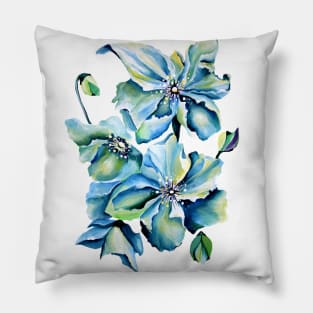 Himalayan Asian Flowers Pillow