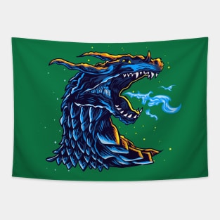 blue dragon head Tapestry