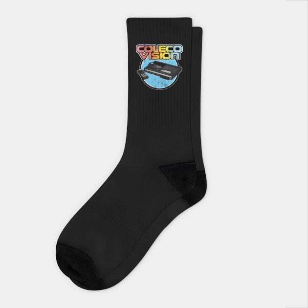 Colecovision Retro Home Gaming System 80's Vintage Distressed Look Socks by Joaddo