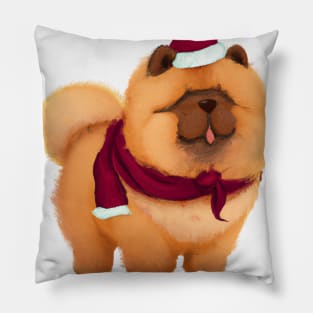 Cute Chow Chow Drawing Pillow