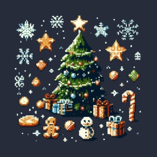 Merry Pixel Christmas T-Shirt