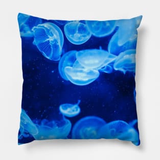 blue ocean waves view Pillow