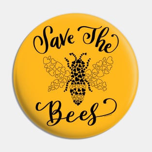 Save the Bees Love Planet Earth Protect Nature Pin
