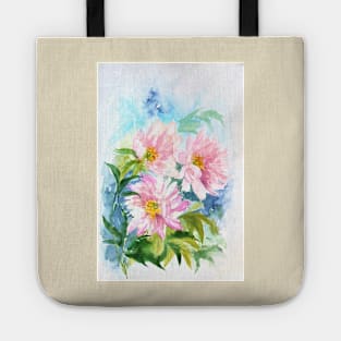 Peonies in Blush Watercolor Painting Tote