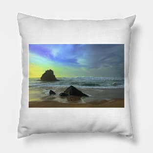 Adraga sunset... Pillow