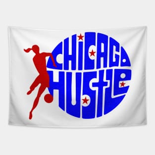 Vintage Chicago Hustle WBL Basketball Tapestry