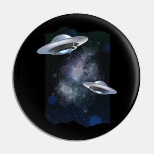 Ufo alien funny cute flying spaceship astronaut moon mars cosmic forest Pin