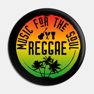 Reggae Music Quote Rasta Flag Colours Pin