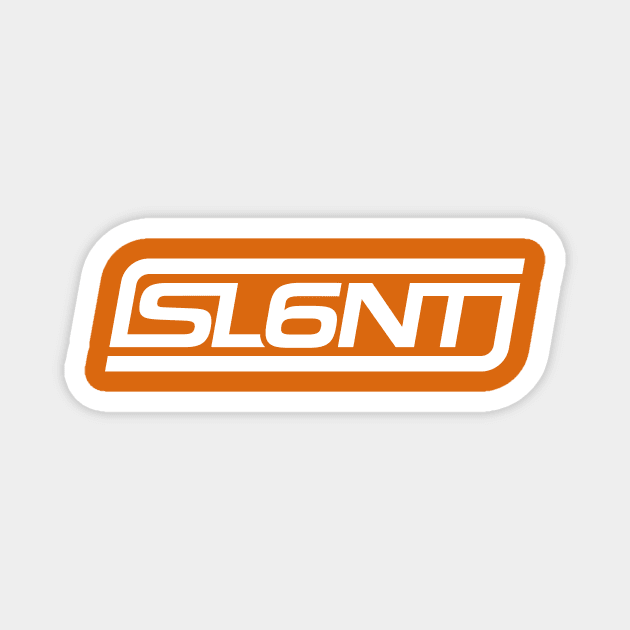 Slant 6 Icon (White + Orange) Magnet by jepegdesign