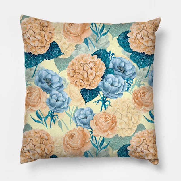 Spring garden watercolor 2 Pillow by katerinamk