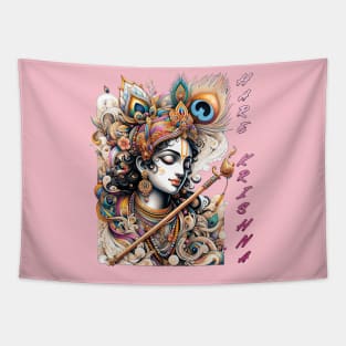 Krishna in color pencil Tapestry