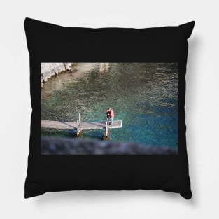 A couple kissing on the lake Pillow