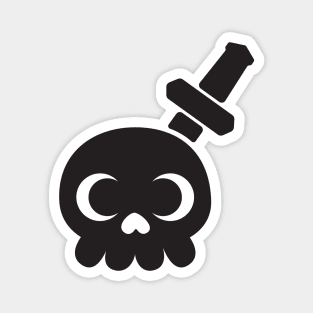 Cute Skull with Sword Magnet