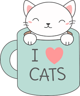 Cute and kawaii l love cats Magnet