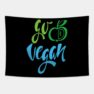 Go Vegan - vegan lifestyle slogan Tapestry