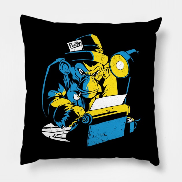 Mainstream Media Pillow by Cosmo Gazoo