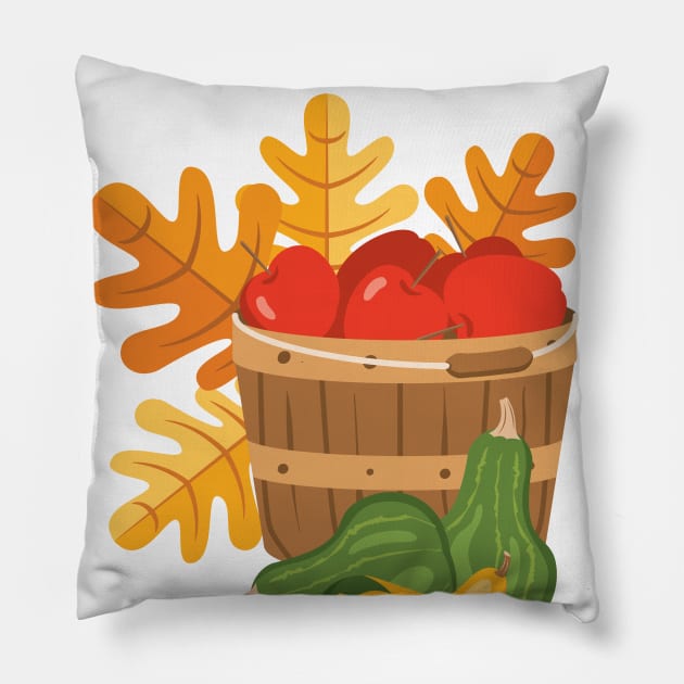 Apple Basket Pillow by SWON Design