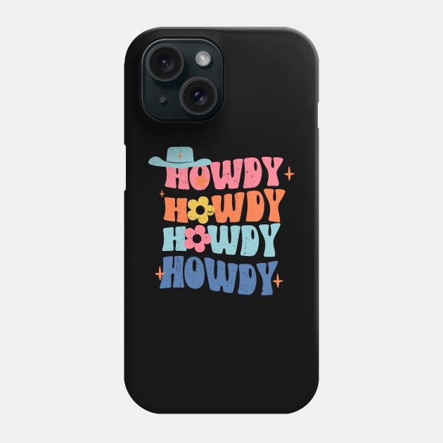 Groovy Howdy Rodeo Western Country Southern Cowgirl colorful Phone Case by KRMOSH