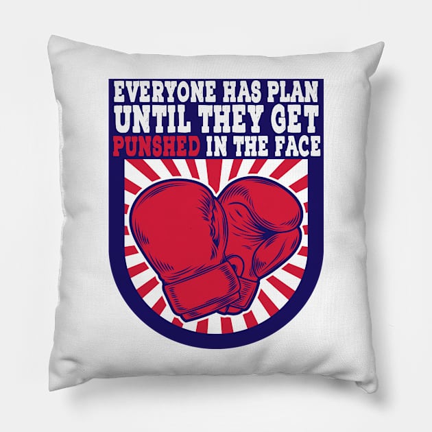 Boxing Coach Classic Boxing mma Fighte Funny Boxing Fan Sayings Pillow by RetroZin