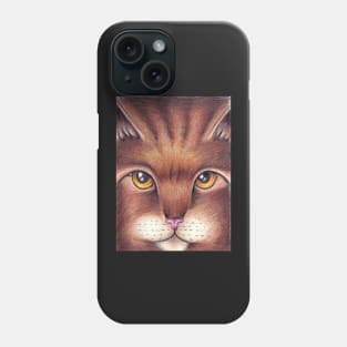 Brown Cat Portrait Phone Case