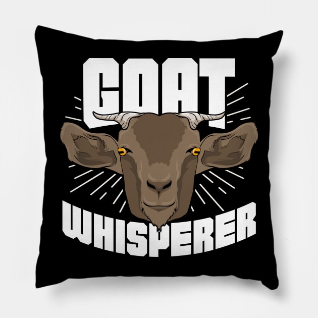 Goat Whisperer Animal Lover Gift Pillow by Dolde08