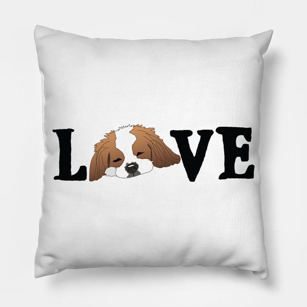 CKC Spaniel Puppy Love Pillow by HotPinkStudio.Me