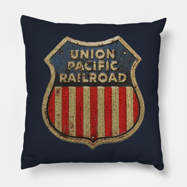 Union Pacific Railroad Pillow by Midcenturydave