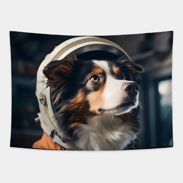 Astro Dog - Miniature American Shepherd Tapestry by Merchgard