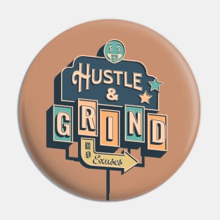 Hustle Diner Sign Pin