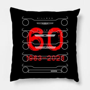 Hillman Imp classic British car evolution white outline 60 years special edition Pillow