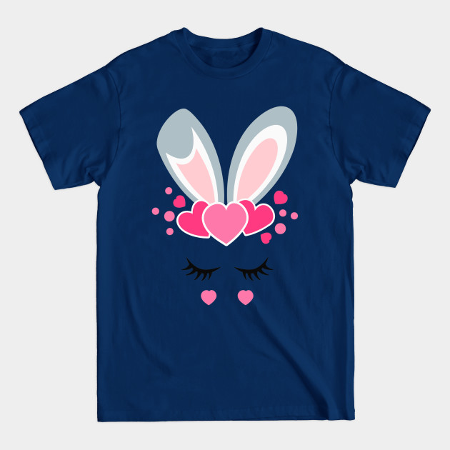 Girls Women Teens Easter Bunny Face Easter Egg Hunt - Easter Day - T-Shirt