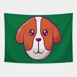 Cute Dog Face Cartoon (5) Tapestry