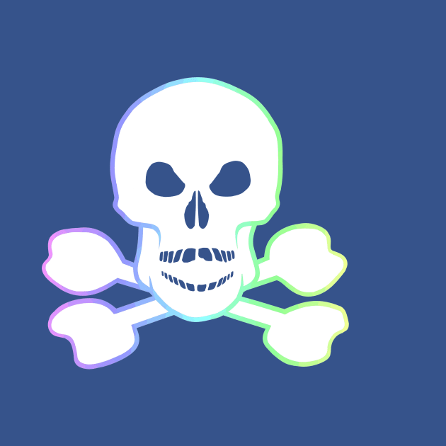 White Skull And Crossbones by SartorisArt1