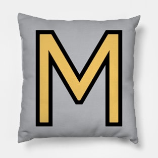 Funky Yellow Letter M Pillow