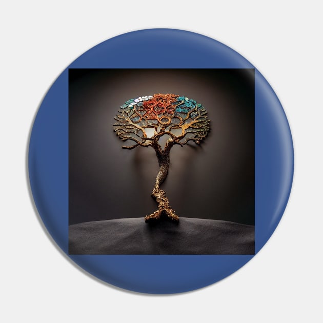 Yggdrasil World Tree of Life Pin by Grassroots Green