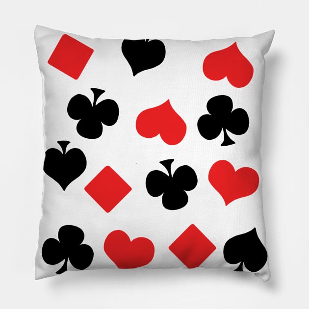 Cards Pattern Pillow by KewaleeTee