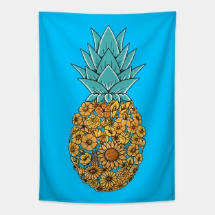 Pineapple Floral Tapestry