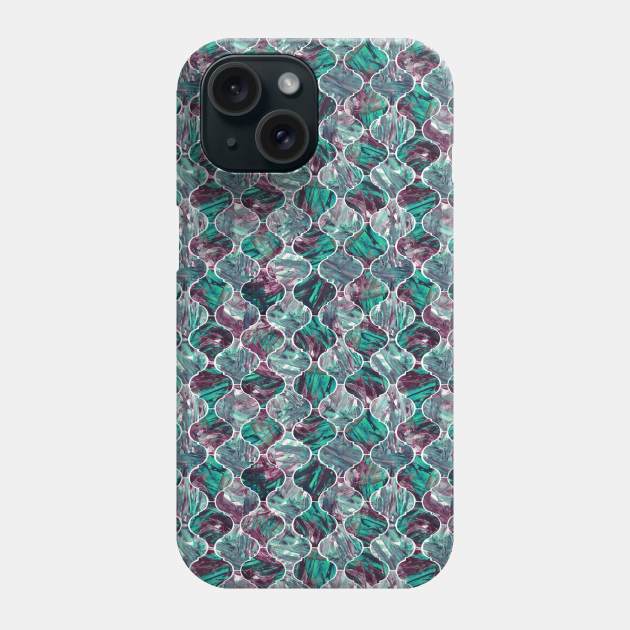 Ogee – Pink / Teal Phone Case by crumpetsandcrabsticks