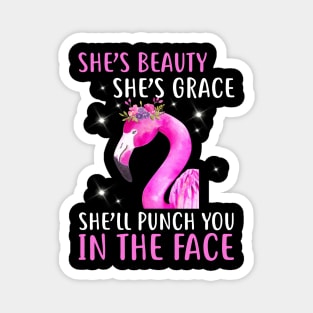 She_s Beauty She_s Grace Flamingo T-shirt Magnet