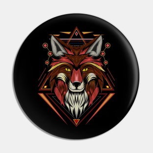 fox animal face illustration Pin